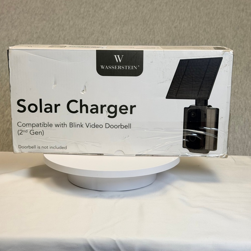 Wasserstein Solar Charger for Blink Video Doorbell 2nd Gen Black Power Mount